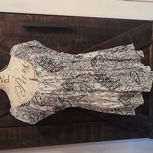 Womens XL Paisley Print casual blouse